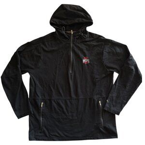 Ohio State Tommy Bahama IslandZone 1/2 Zip Pullover Mens Large Black Hoodie OSU
